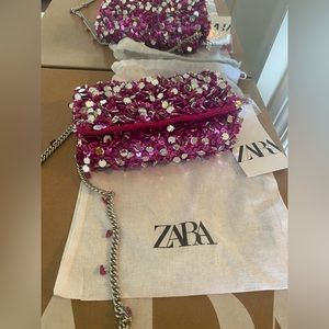 Sequin pink shoulder bag